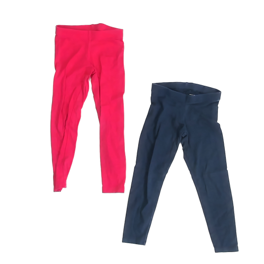 Member's Mark Girls Navy | Dark Pink Leggings Size: 4-5T Navy | Dark Pink