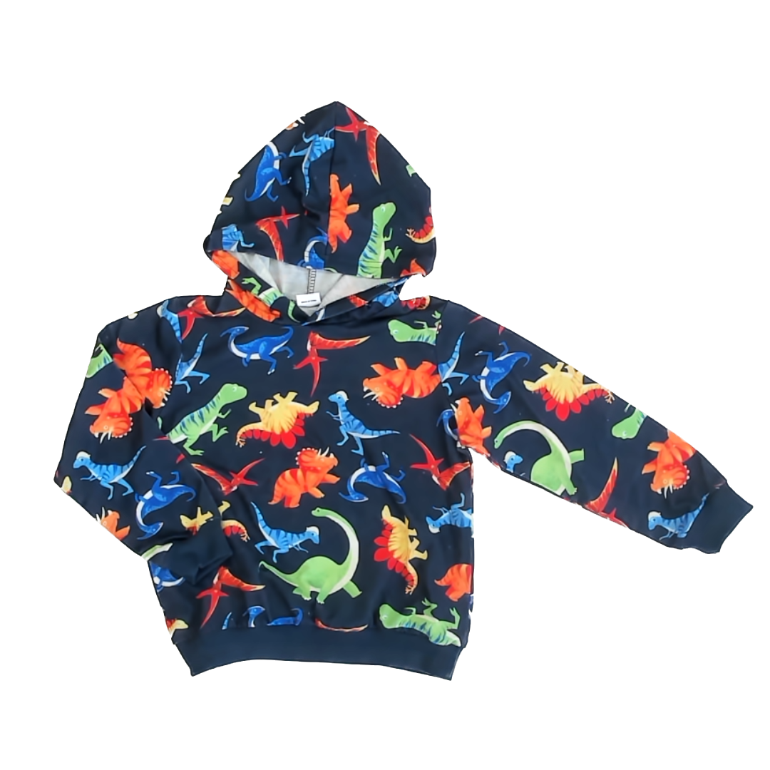 Unknown Boys Navy Dino Hoodie Size: 5-6 Years Navy Dino
