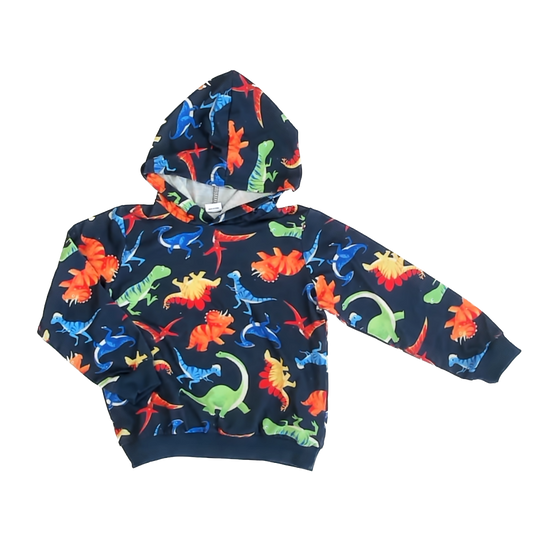 Unknown Boys Navy Dino Hoodie Size: 5-6 Years Navy Dino