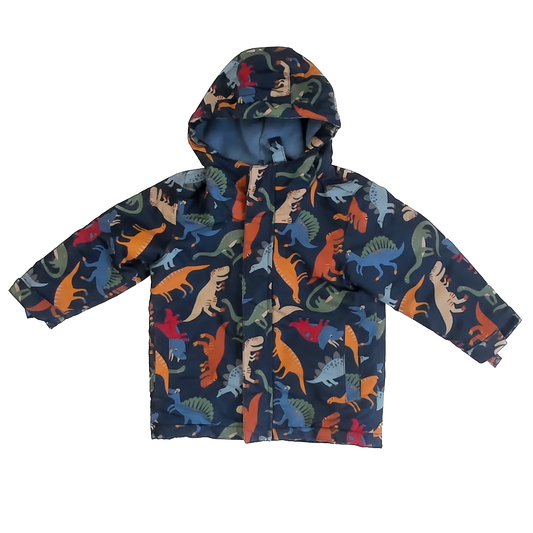 Children's Place Boys Navy Dinosaur Winter Coat Size: 3T Navy Dinosaur