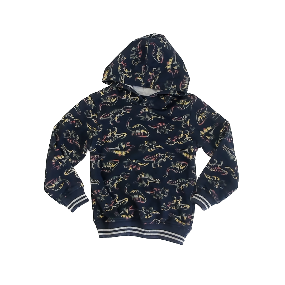Kids Headquarter's Boys Navy Dinosaurs Hoodie Size: 6 Years Navy Dinosaurs