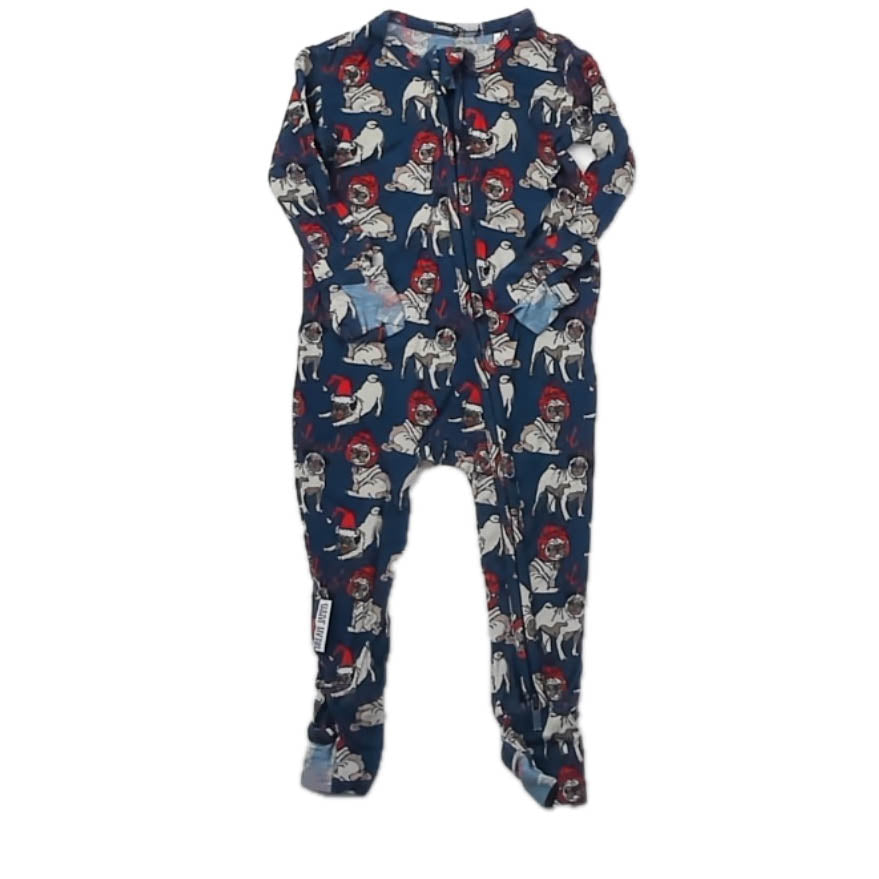 Dream Jamms Boys Navy Dogs with Antlers 1-piece Non-footed Pajamas Size: 0-3 Months Navy Dogs with Antlers