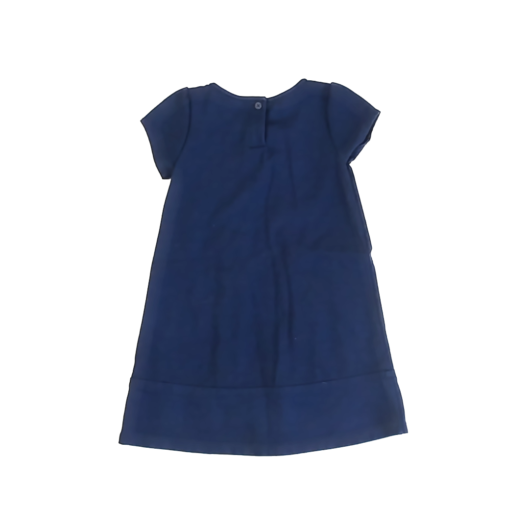 Gymboree Girls Navy Dogs Dress Size: 4T Navy Dogs