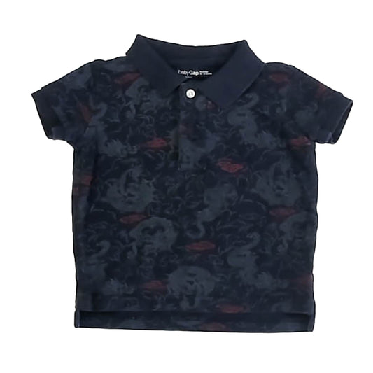 Gap Boys Navy Dragons Polo Shirt Size: 12-18 Months Navy Dragons