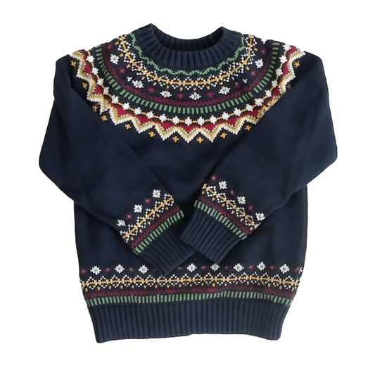 Classic Prep Boys Navy Fair Isle Sweater Size: 7 Years Navy Fair Isle