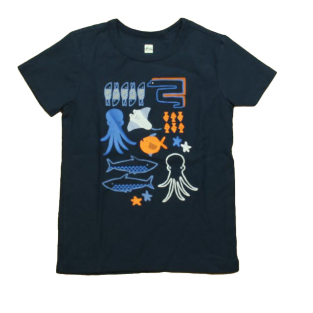 Tea Boys Navy Fish T-Shirt Size: 4T