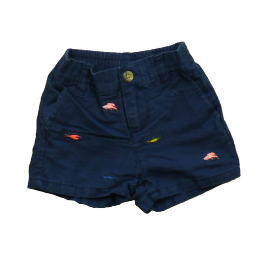 Janie and Jack Boys Navy Fish Shorts Size: 3-6 Months Navy Fish