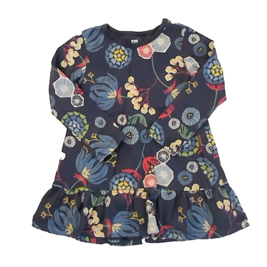 Tea Collection Girls Navy Floral Dress Size: 2T Navy Floral