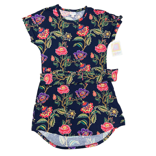 Lularoe Girls Navy Floral Dress Size: Junior XS Navy Floral