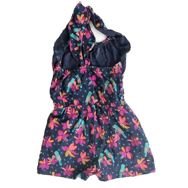 Tea Collection Girls Navy Floral Romper Size: 2T Navy Floral