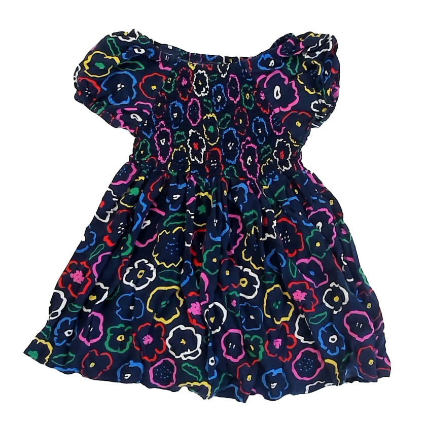 Epic Threads Girls Navy Floral Dress Size: 5-6 Years Navy Floral