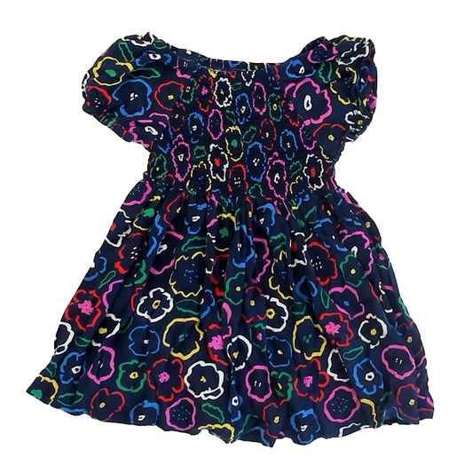 Epic Threads Girls Navy Floral Dress Size: 5-6 Years Navy Floral