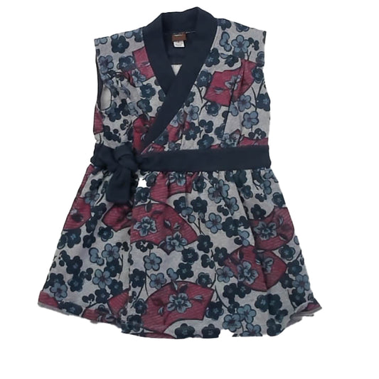 Tea Collection Girls Navy Floral Dress Size: 3T Navy Floral