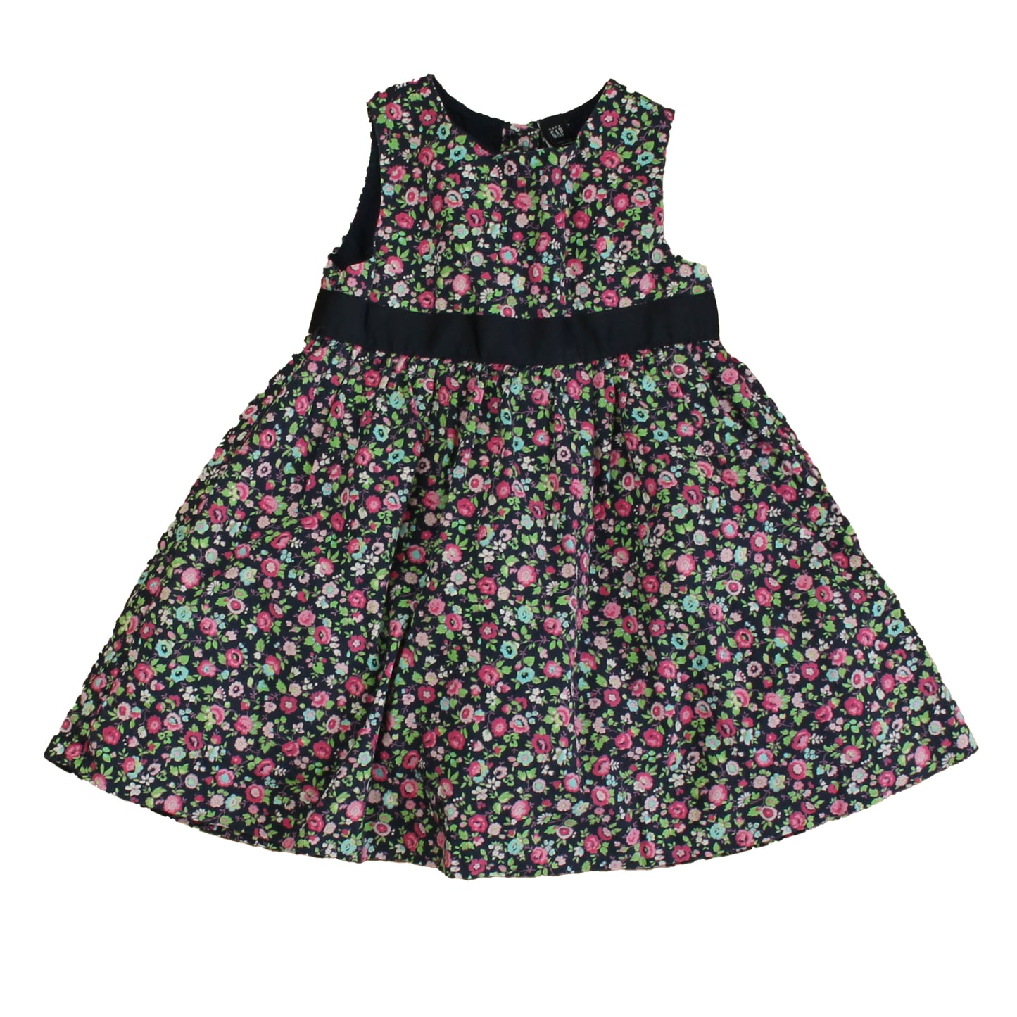 Gap Girls Navy Floral Dress Size: 2T Navy Floral