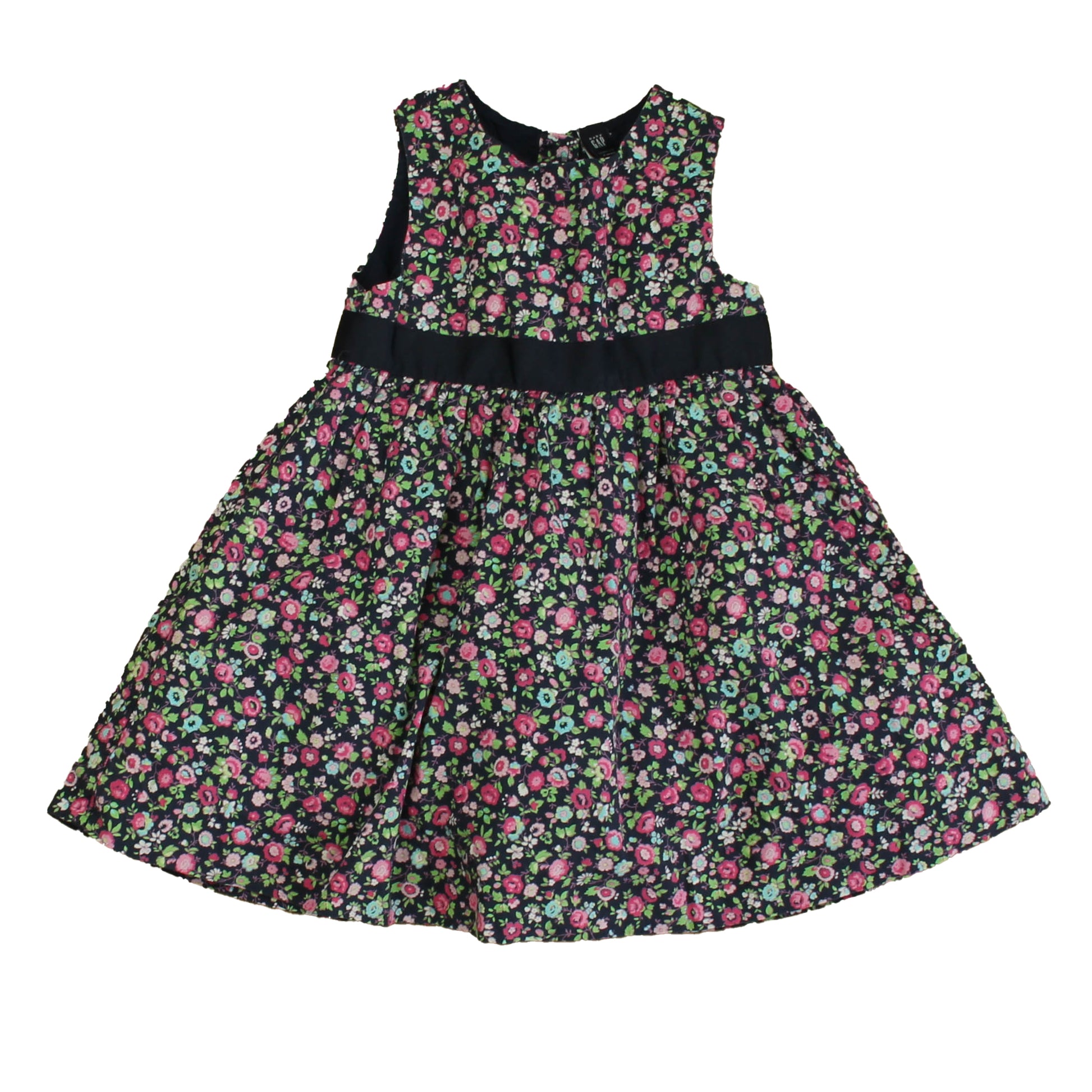 Gap Girls Navy Floral Dress Size: 2T Navy Floral
