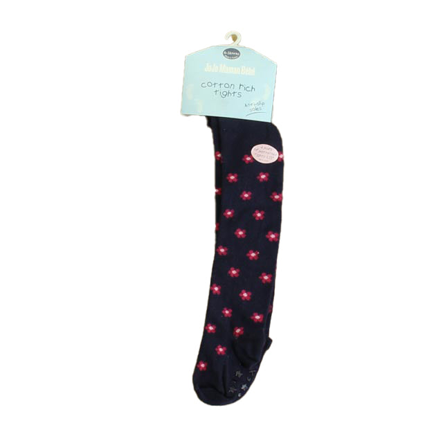 JoJo Maman Bebe Girls Navy Floral Socks Size: 6-12 Months