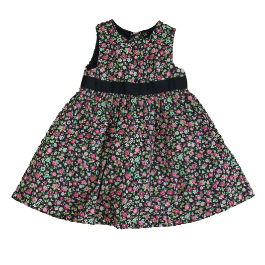 Gap Girls Navy Floral Dress Size: 2T Navy Floral