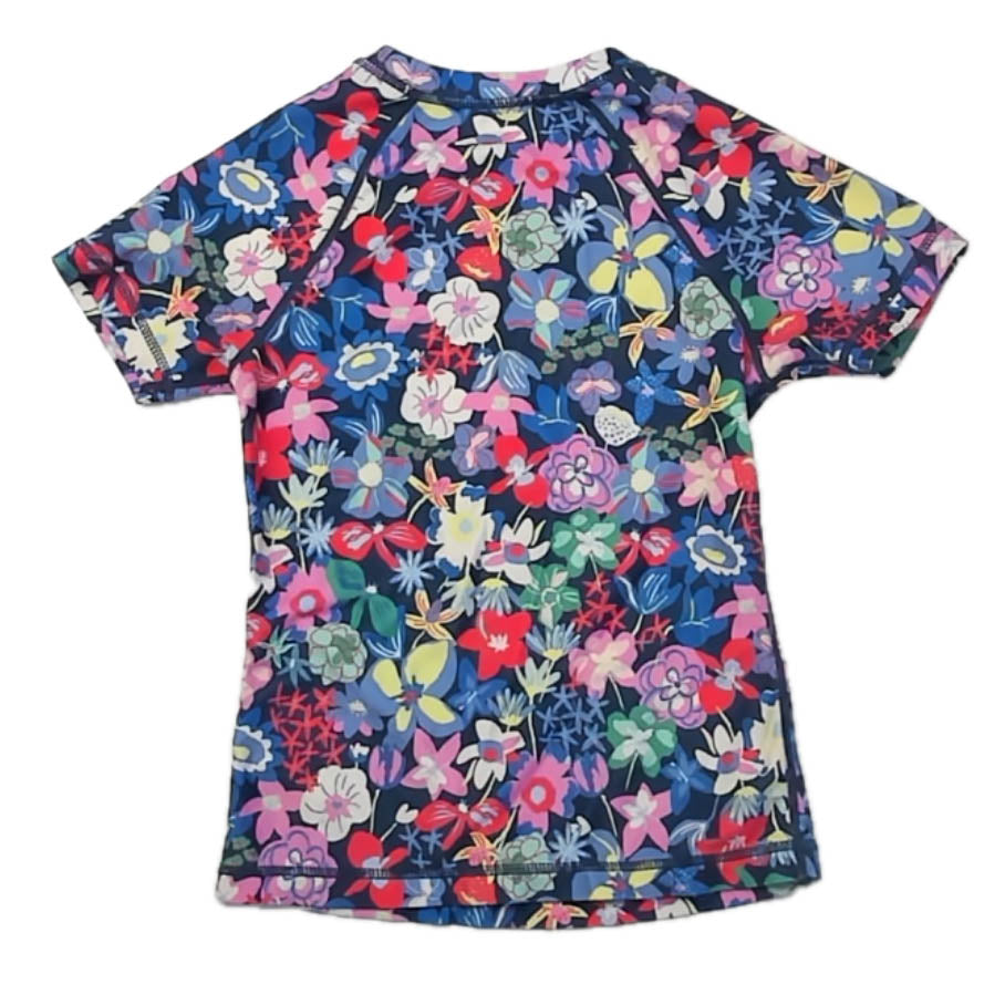 Tea Collection Girls Navy Floral Rashguard Size: 6 Years Navy Floral