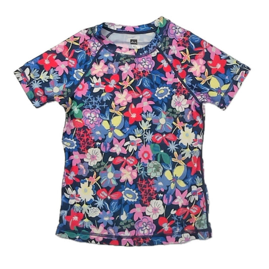 Tea Collection Girls Navy Floral Rashguard Size: 6 Years Navy Floral