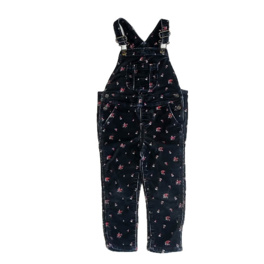 Gap Girls Navy Floral Overalls Size: 3T Navy Floral