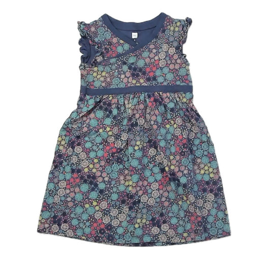 Tea Collection Girls Navy Floral Dress Size: 5T Navy Floral