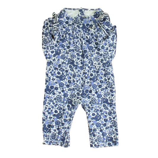 Vineyard Vines Girls Navy Floral Long Sleeve Outfit Size: 3-6 Months Navy Floral