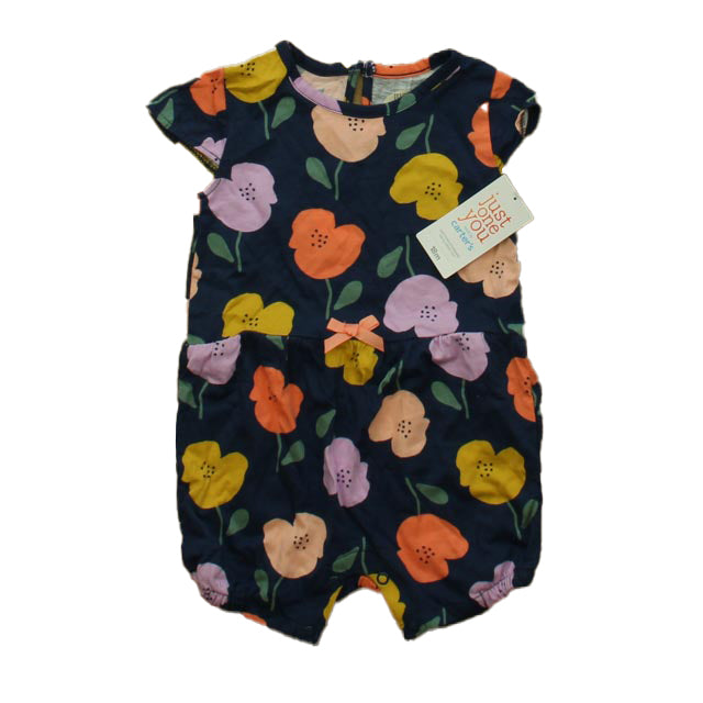 Carter's Girls Navy Floral Romper Size: 18 Months