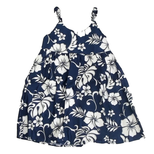 Aloha Republic Girls Navy Floral Dress Size: 3T Navy Floral