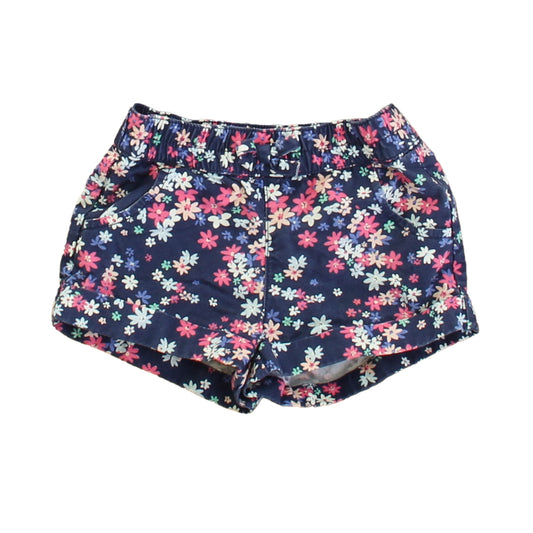 Gymboree Girls Navy Floral Shorts Size: 12-18 Months