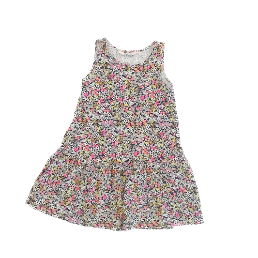 H&M Girls Navy Floral Dress Size: 6-8 Years Navy Floral