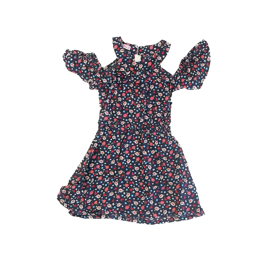 byloz Girls Girls Navy Floral Dress Size: 4T Navy Floral