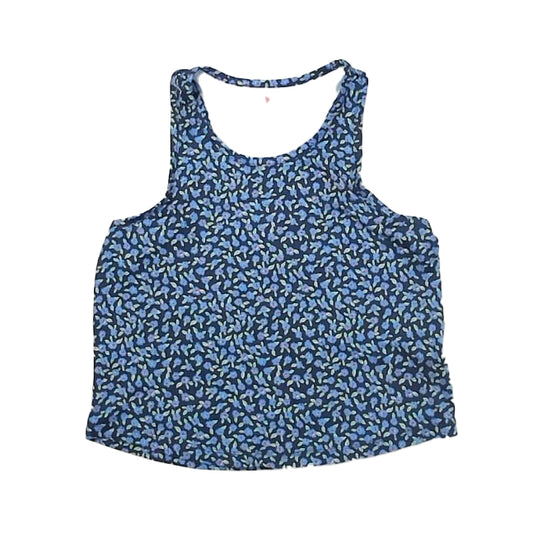 Crewcuts Girls Navy Floral Tank Top Size: 4-5T Navy Floral