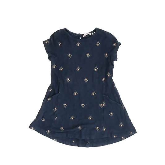 Fatface Girls Navy Flowers Dress Size: 4-5T Navy Flowers