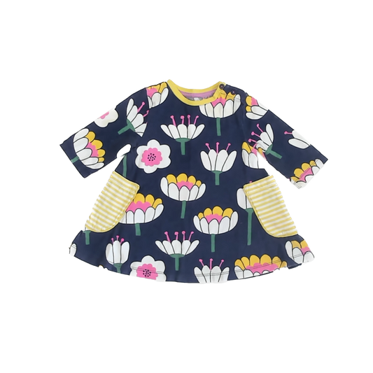 Boden Girls Navy flowers Dress Size: 2-3T Navy flowers