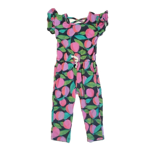 Tea Collection Girls Navy Fruit Romper Size: 3T Navy Fruit