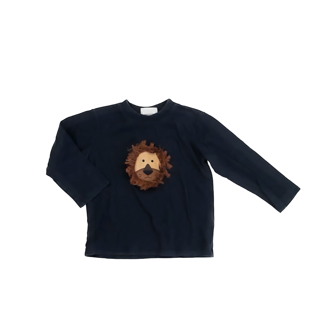 Zuccini Kids Girls Navy | Glitter Long Sleeve Shirt Size: 4T Navy | Glitter
