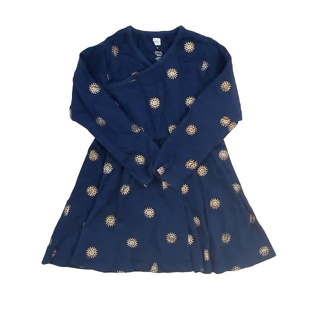 Tea Collection Girls Navy | Gold Dress Size: 2T Navy | Gold