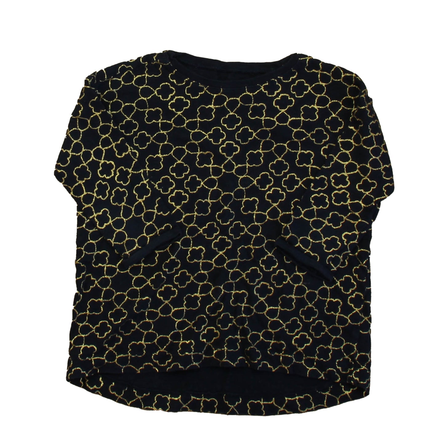 Crewcuts Girls Navy | Gold Long Sleeve T-Shirt Size: 6-7 Years