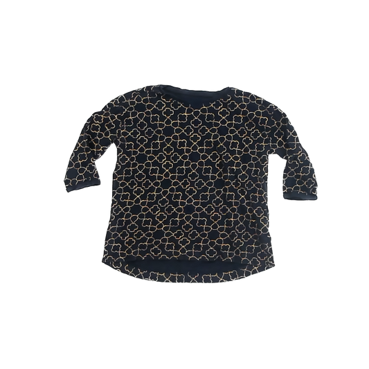 Crewcuts Girls Navy | Gold Short Sleeve Shirt Size: 6-7 Years Navy | Gold