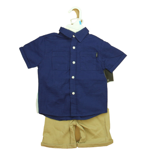 DKNY Boys Navy | Gray | Khaki Apparel Sets Size: 24 Months Navy | Gray | Khaki