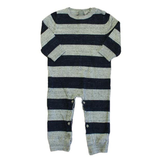 Gap Boys Navy | Gray Stripe Long Sleeve Outfit Size: 18-24 Months