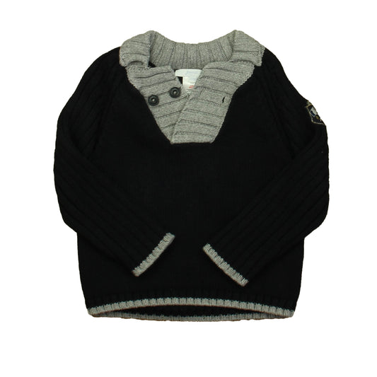 Jacadi Boys Navy | Gray Sweater Size: 23 Months Navy | Gray