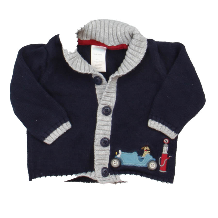 Gymboree Boys Navy | Gray Cardigan Size: 3-6 Months Navy | Gray