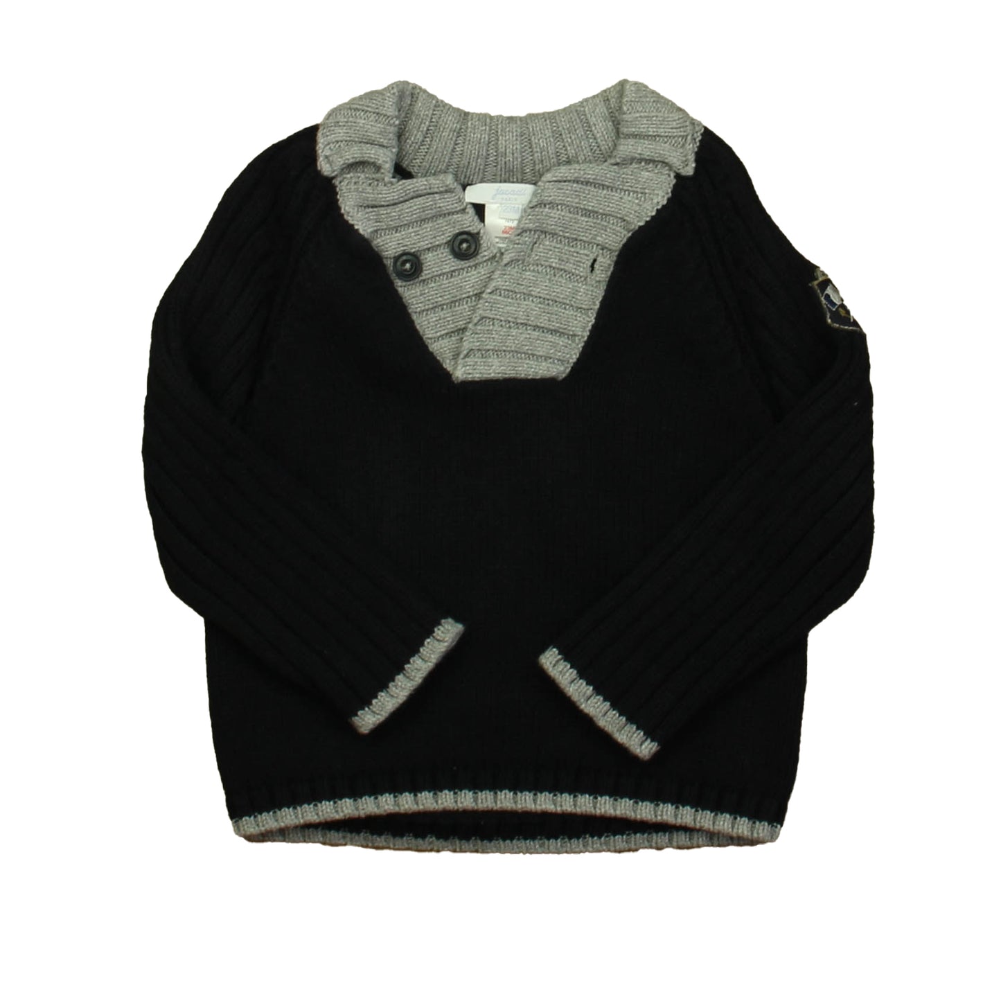 Jacadi Boys Navy | Gray Sweater Size: 23 Months Navy | Gray