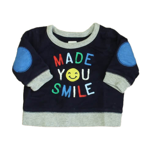 Gap Boys Navy | Gray Long Sleeve Shirt Size: 3-6 Months Navy | Gray