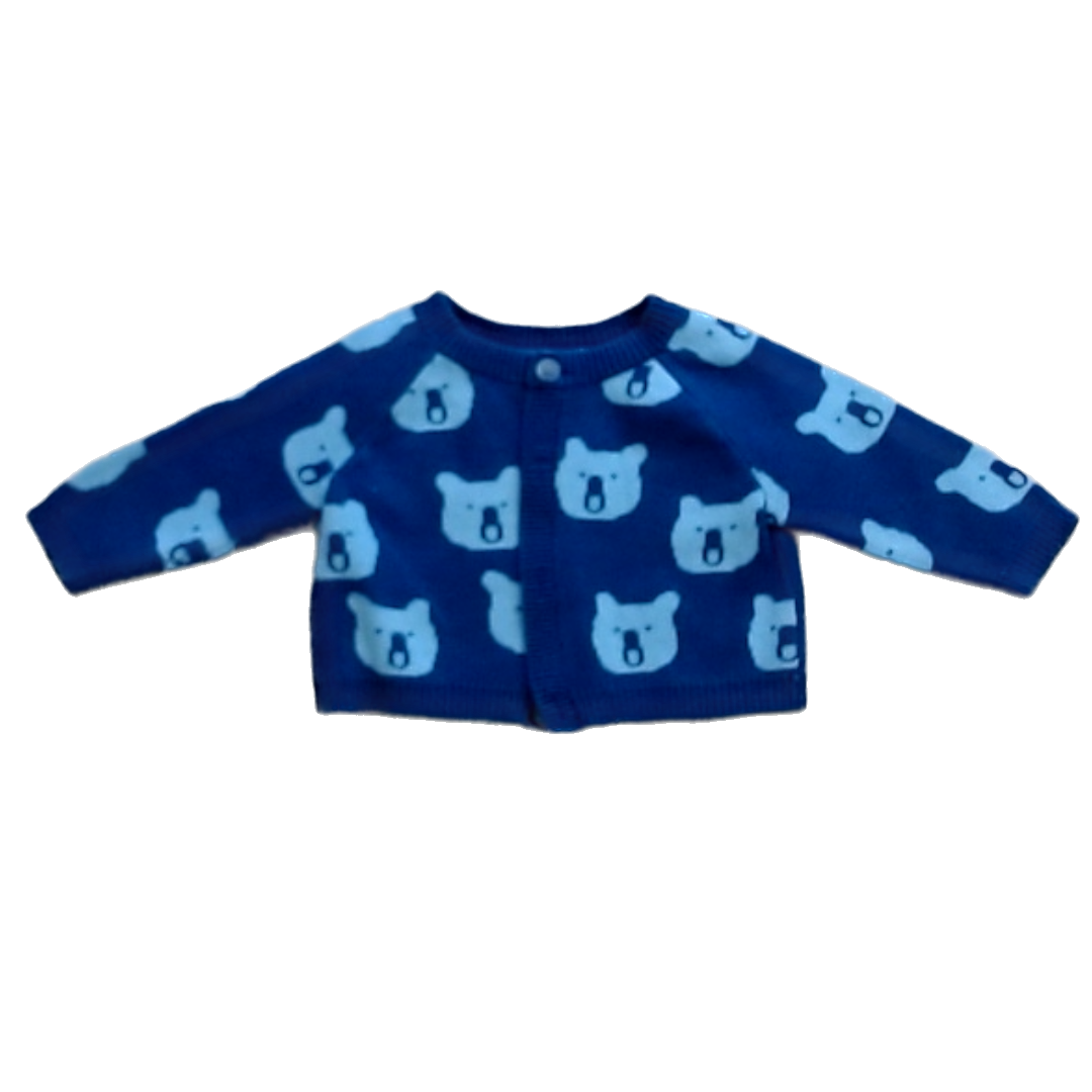 Tea Collection Boys Navy | Green Bears Cardigan Size: 6-9 Months Navy | Green Bears