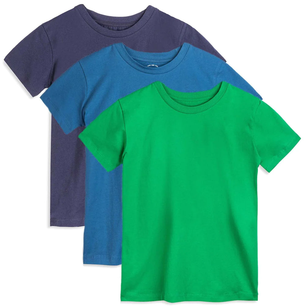 Mightly Boys Navy | Green | Blue T-Shirt Size: 2-5T Navy | Green | Blue