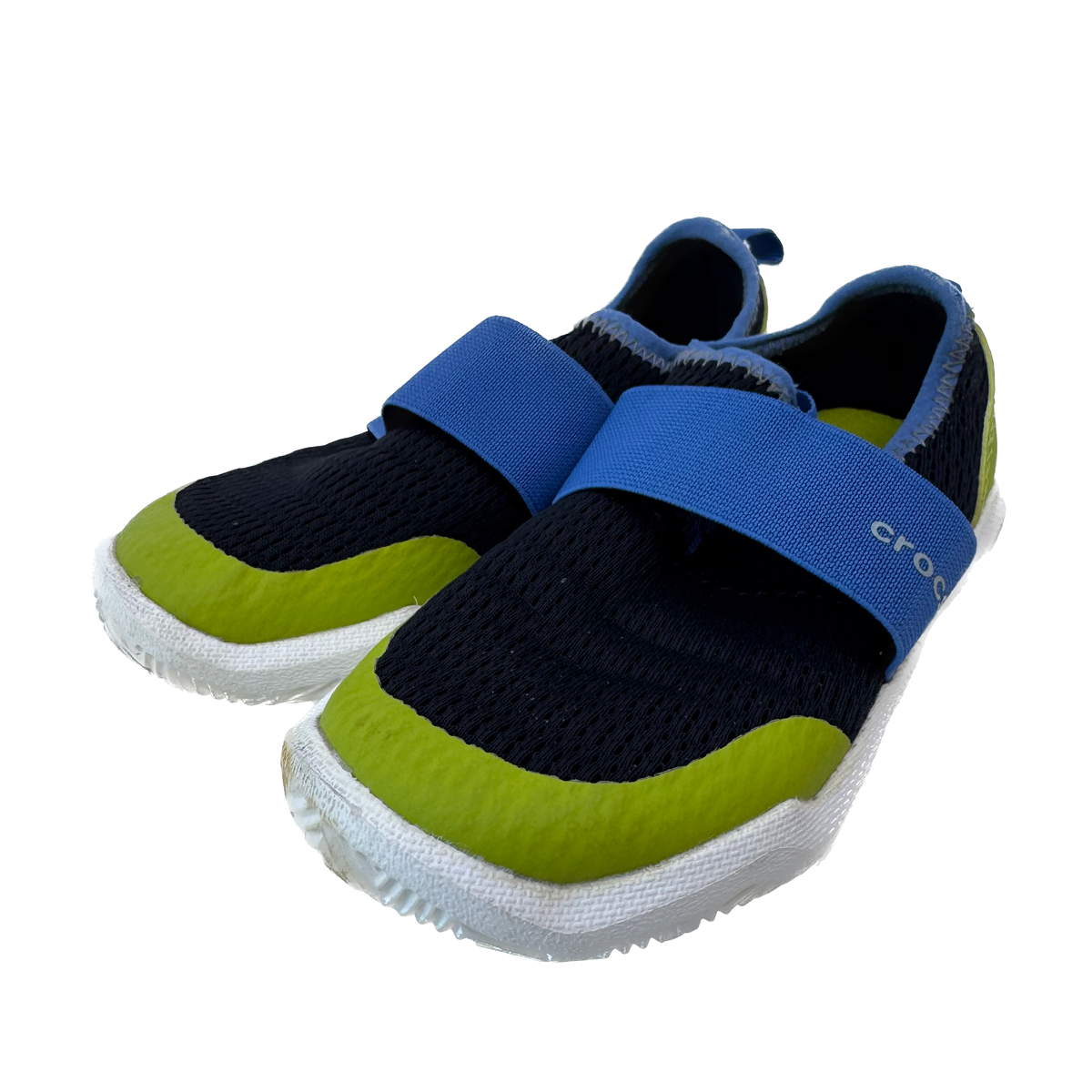 Crocs Boys Navy | Green | Blue Water Shoes Size: 10 Toddler Navy | Green | Blue