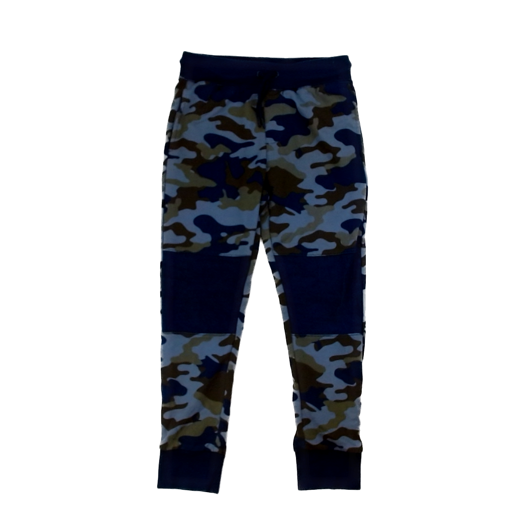 Rockets Of Awesome Boys Navy Green Gray Camo Casual Pants Size: 8 Years Navy Green Gray Camo