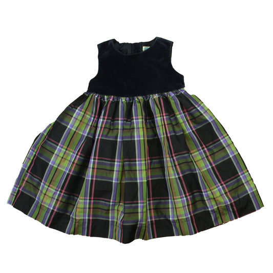 Gap Girls Navy | Green | Pink Plaid Special Occasion Dress Size: 2T Navy | Green | Pink Plaid